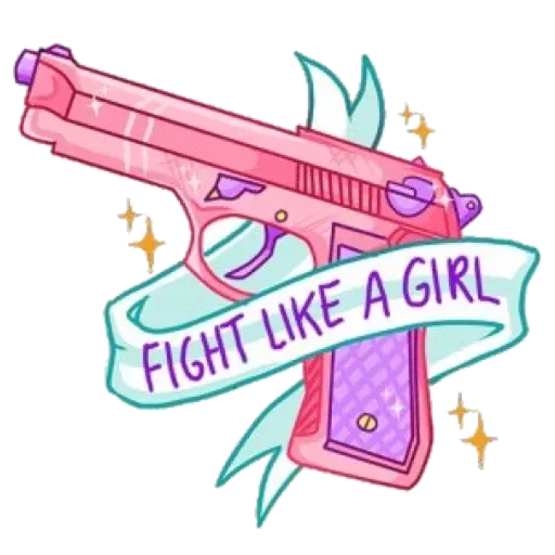stickerset for telegram "Tumblr girl power pack" 🔫