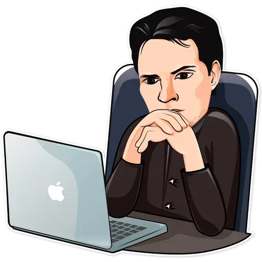 stickerset for telegram "Pavel Durov" 💻