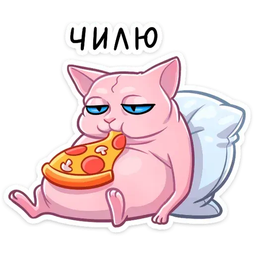 чилю, кот есть пиццу