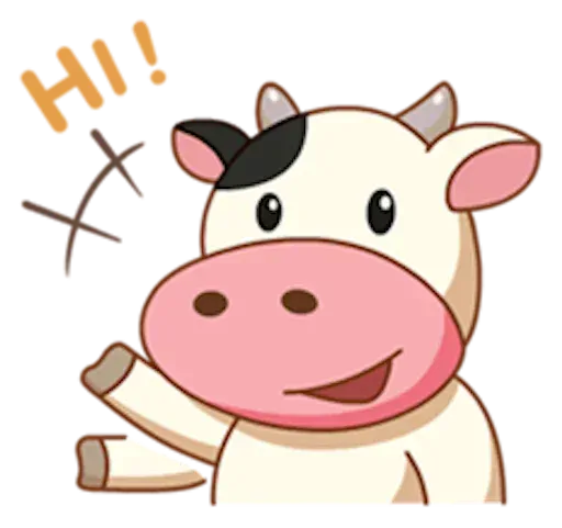 stickerset for telegram "Momo Cow" 👋