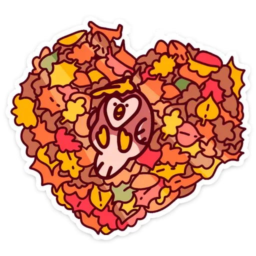 stickerset for telegram "Owl autumn" 💛
