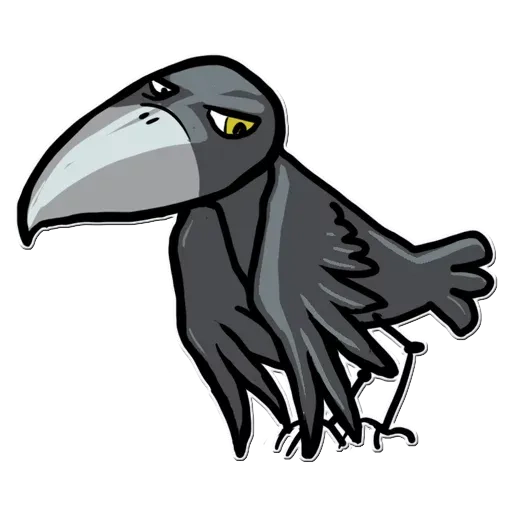 stickerset for telegram "Little Crow" 😒