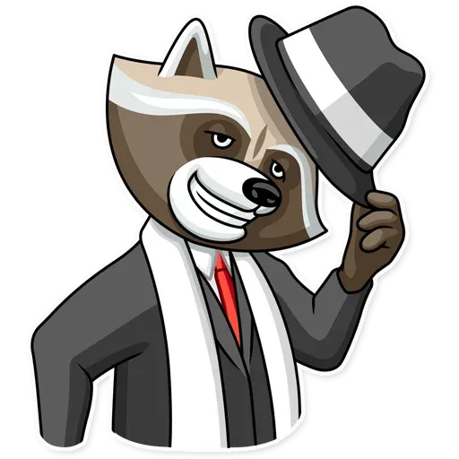 stickerset for telegram "Criminal Raccoon" 👋
