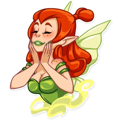 stickerset for telegram "Green Fairy" ☺️