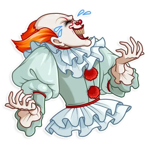 Pennywise is smashed. stickerset for telegram "Pennywise" 😂