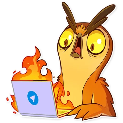 stickerset for telegram "Freelance Owl" 😨