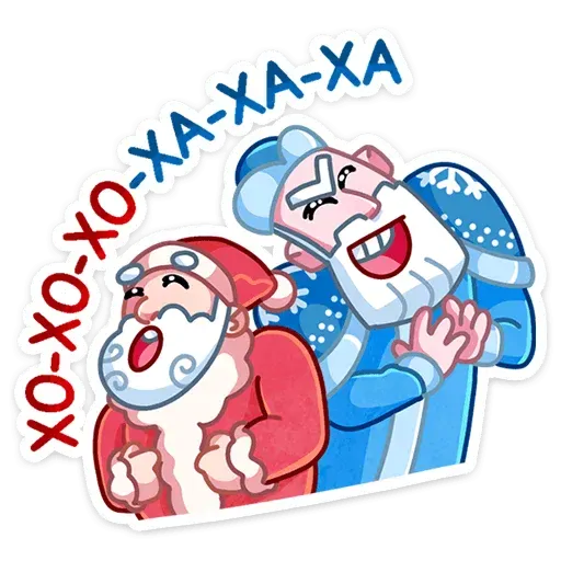 stickerset for telegram "Мороз и Санта" 😃