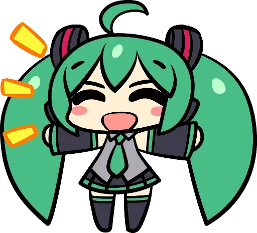stickerset for telegram "Hatsune Miku and the Piapro Family  line_stickers" 🤗