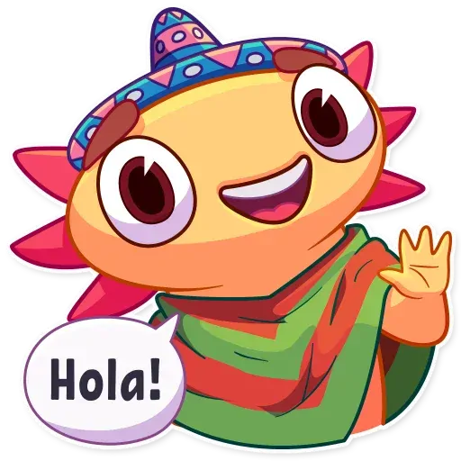 Hola! - в аксолотль мексиканском костюме