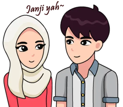 stickerset for telegram "Couple Hijab Diary tikelku" 🙂
