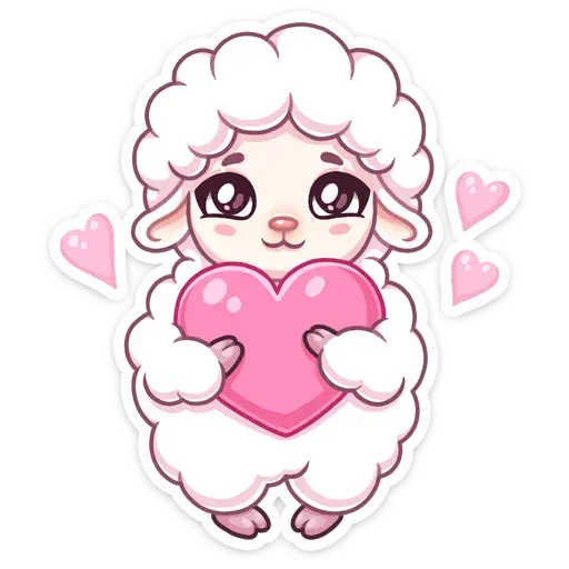 A lamb with a heart