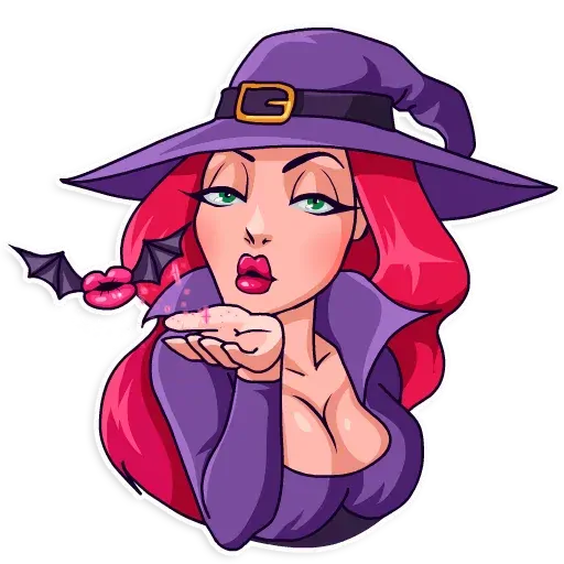 stickerset for telegram "Morgana the Witch" 😘