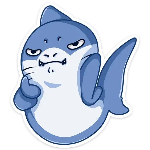 stickerset for telegram "Mr. Shark" 😠