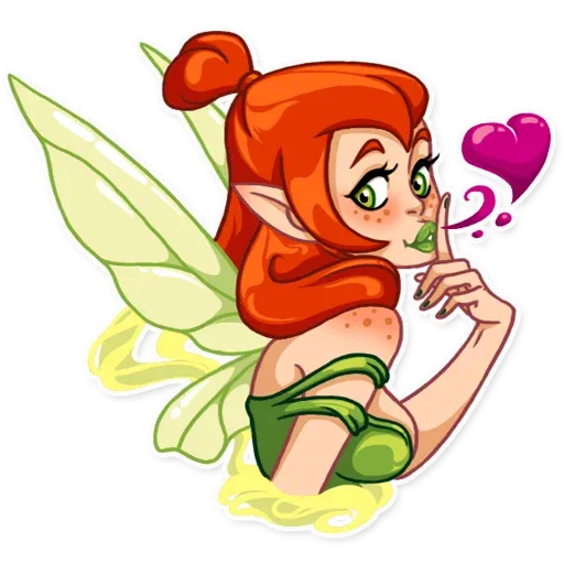 stickerset for telegram "Green Fairy" 😘