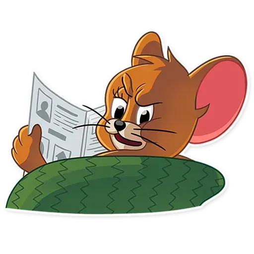 Jerry reads the news