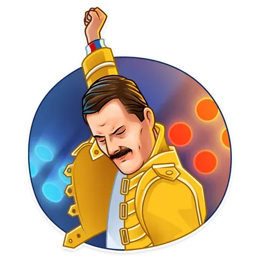 stickerset for telegram "Freddie Mercury" ✊